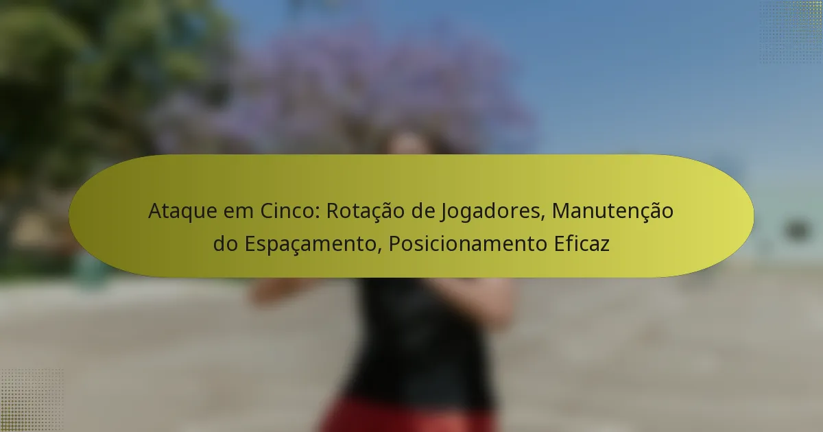 Ataque em Cinco: Rotação de Jogadores, Manutenção do Espaçamento, Posicionamento Eficaz