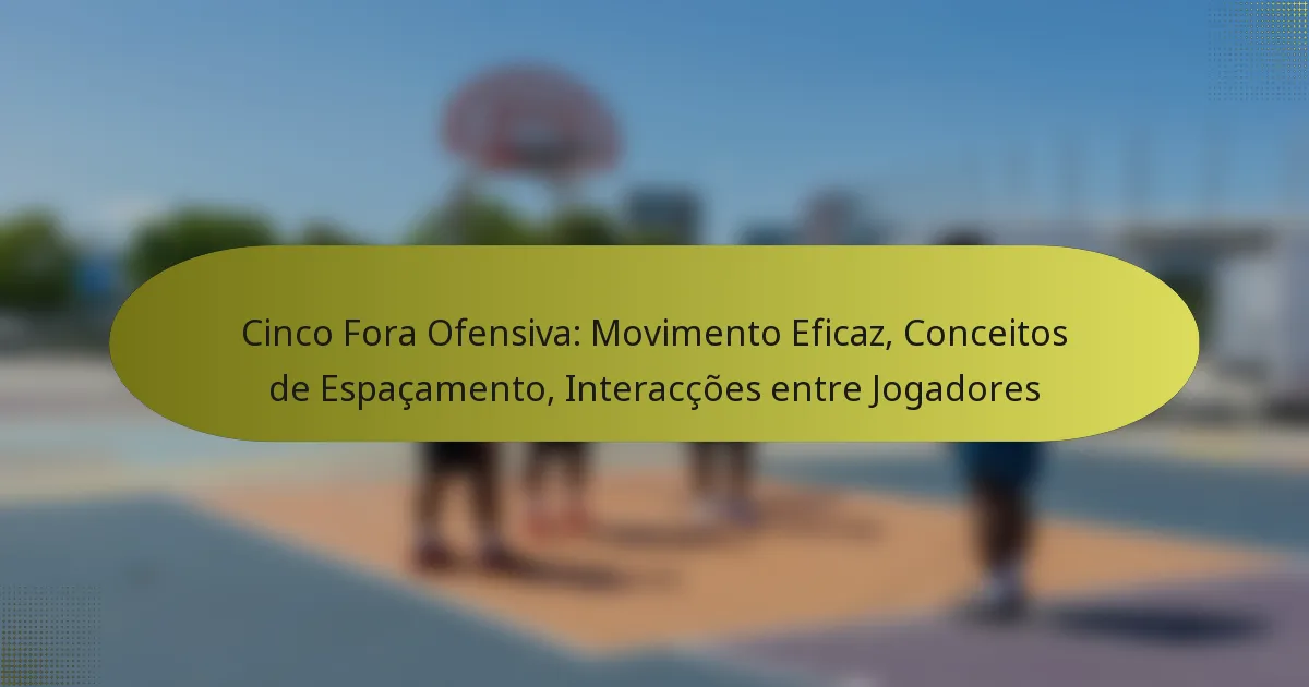 Cinco Fora Ofensiva: Movimento Eficaz, Conceitos de Espaçamento, Interacções entre Jogadores