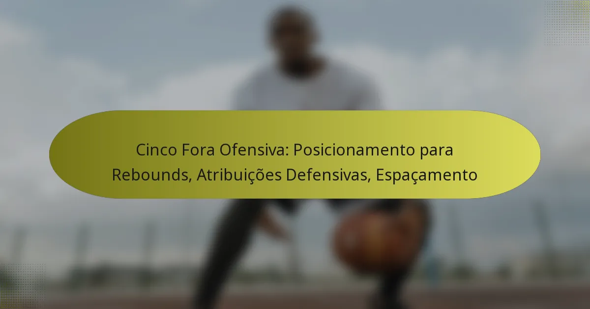 Cinco Fora Ofensiva: Posicionamento para Rebounds, Atribuições Defensivas, Espaçamento