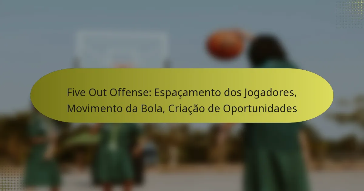 Five Out Offense: Espaçamento dos Jogadores, Movimento da Bola, Criação de Oportunidades