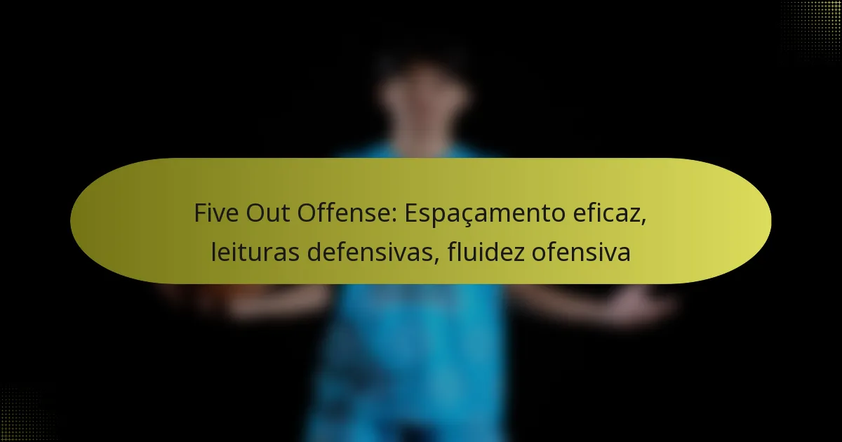 Five Out Offense: Espaçamento eficaz, leituras defensivas, fluidez ofensiva